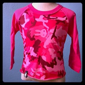 Kids 3/4 sleves tshirt Camo bunnies size 2-3 years